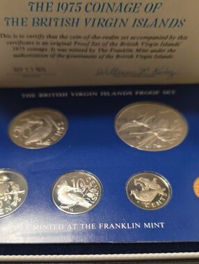 British Virgin Islands Proof Coin Set - Blue